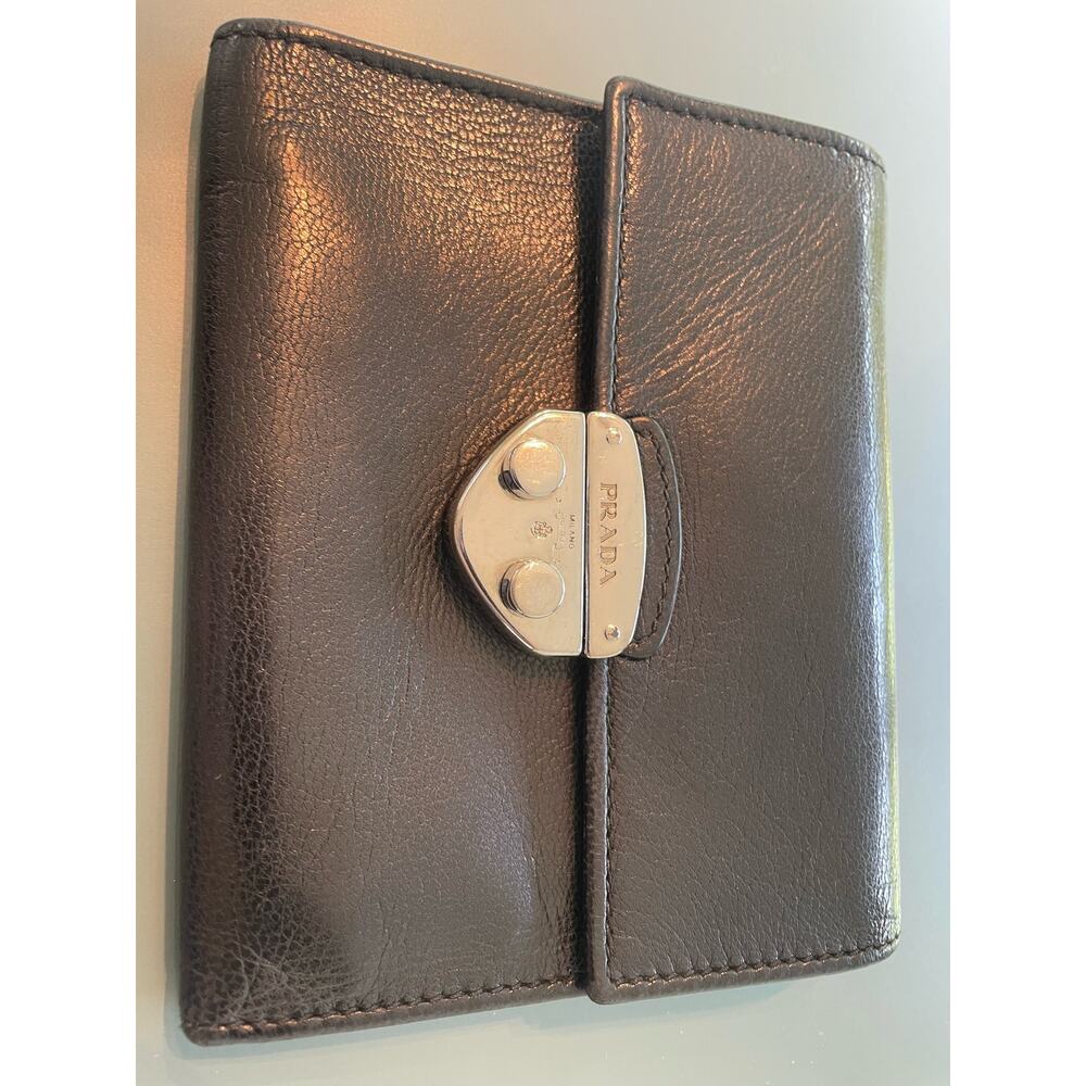 Gorgeous, Authentic Prada Black Tri-fold Wallet - EUC
